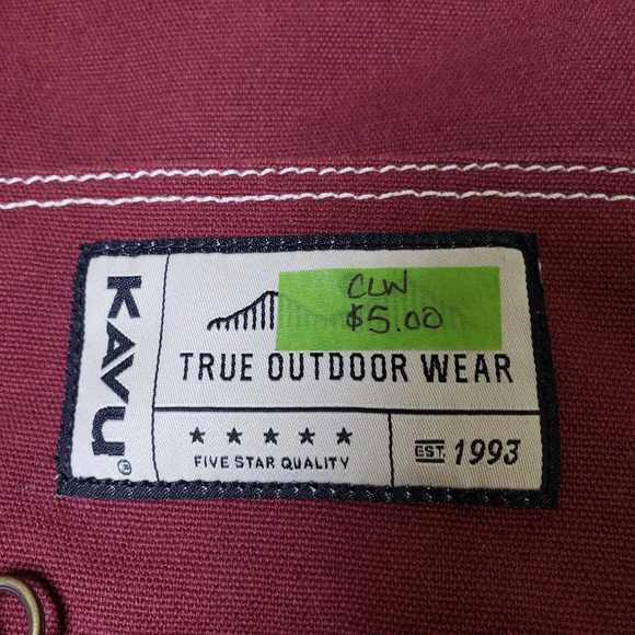 Kavu Canvas Tote Backpack Shoulder Bag Burgundy Gorpcore Beach Travel Outdoors - Picture 2 of 9